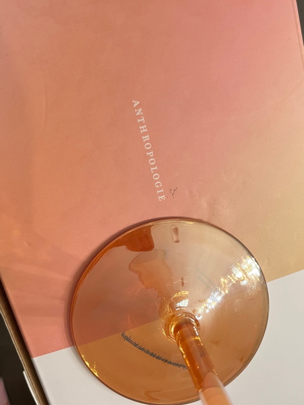 NWT Anthropologie The Zaza Collection Set of 2 Honey Colored Martini Glasses - Picture 7 of 7